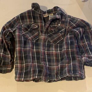 Boys Toddler Plaid Shirt Faded Glory Size 4T
